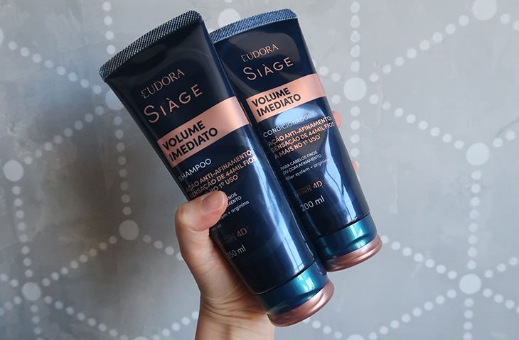 Testei o shampoo e condicionador Volume Imediato da Eudora